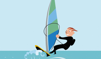 Sports de plage dessin animation