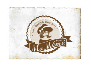 Logo dessin vintage boutique